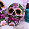 Calavera de pétalos de azúcar de 14,5 cm