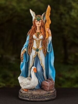 FRIGG fondo Figura Frigg Diosa Nórdica del Amor, Maternidad, Matrimonio y Sabiduría 21 cm