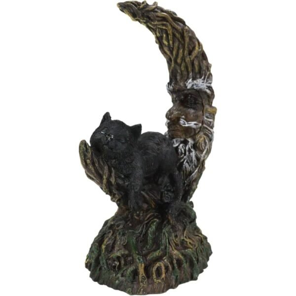 Gato negro durmiendo en Greenman luz nocturna LED