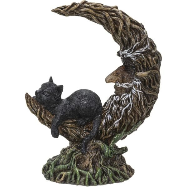 Gato negro durmiendo en Greenman luz nocturna LED