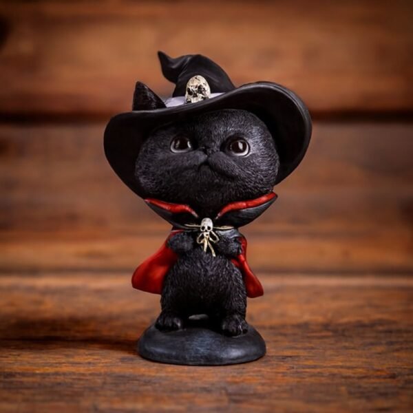 Gato Brujo con Capa 15 CM