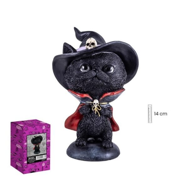 Gato Brujo con Capa 15 CM