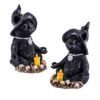 GATO BRUJO CON VELA 15CM 2 Gato Brujo con Vela 15CM