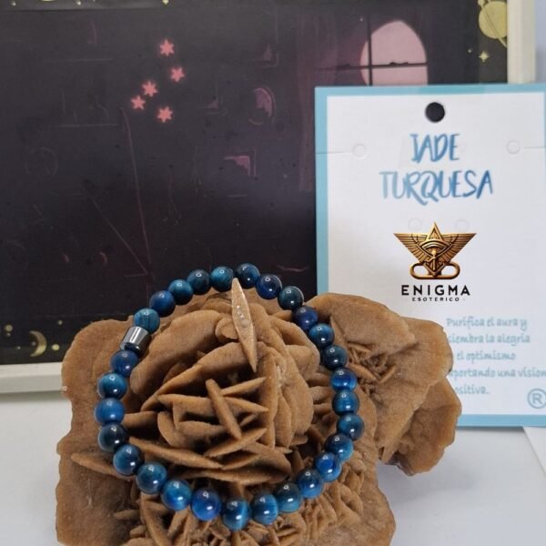 Pulsera de Mineral Jade Turquesa