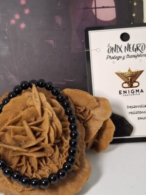 Pulsera de Mineral Ónix Negro
