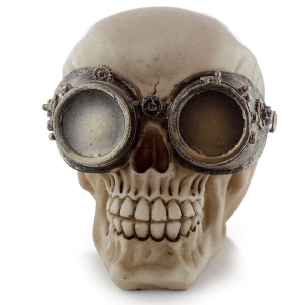 Calavera Estilo Steampunk con Gafas 14cm