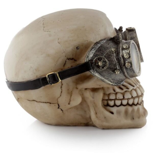 Calavera Estilo Steampunk con Gafas 14cm