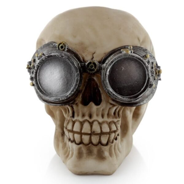Calavera Estilo Steampunk con Gafas 14cm
