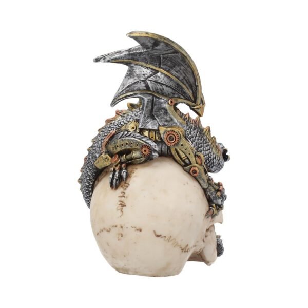 Calavera de acero con alas de 21 cm