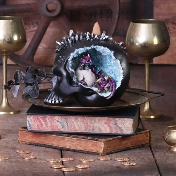 Calavera Crystal Hatchlings - Quemador de Reflujo 14 cm, Color Azul "ÚLTIMA UNIDAD"