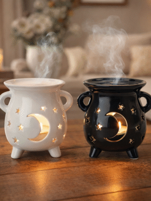 Quemador de Aceite de Caldero Negro o Blanco