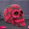 Calavera de Flor de Azúcar de 14,5 cm