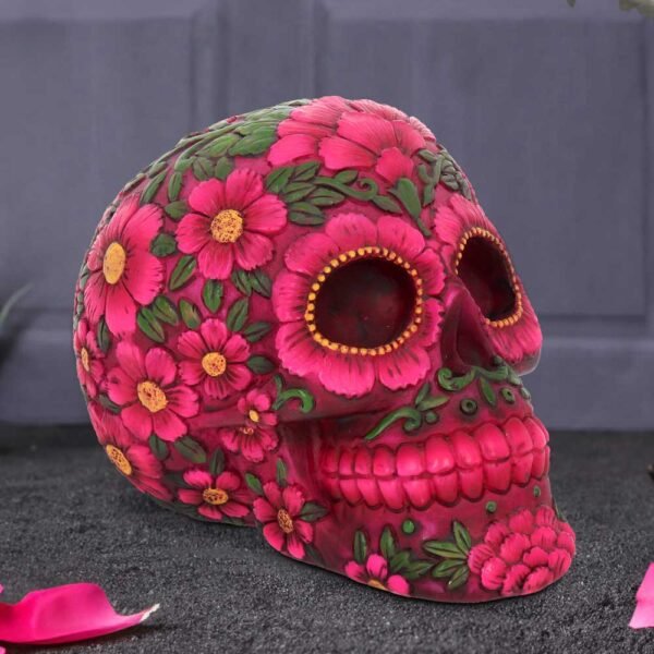 Calavera de Flor de Azúcar de 14,5 cm