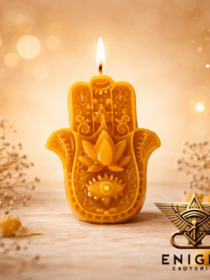 Vela de Miel Mano de Fátima 9cm