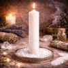 Vela Ritualizada Sal – Limpieza Energética y Protección