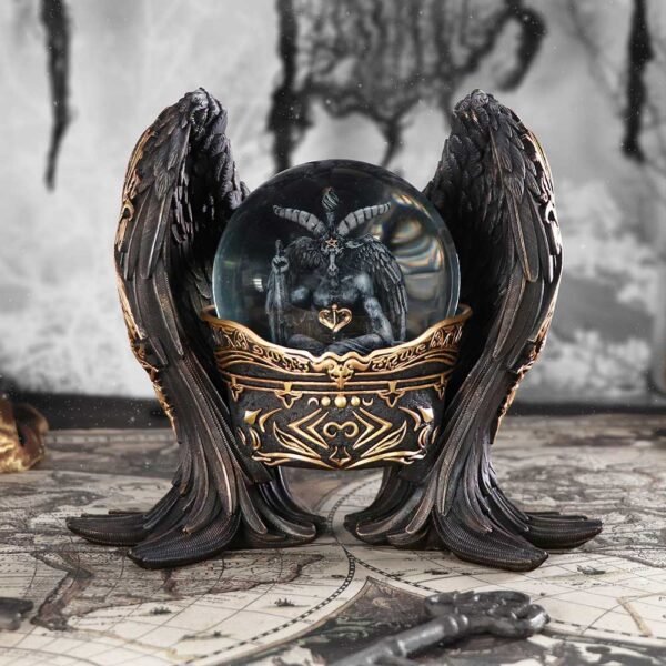 b6404x3-7 Globo de nieve antiguo de Baphomet de 22,5 cm