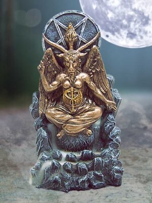 Quemador de incienso de reflujo Baphomet de 18 cm