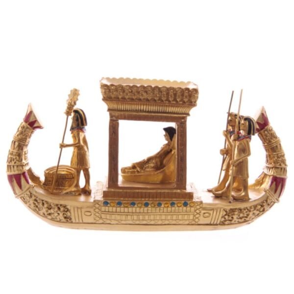 Figura Egipto Bote Egipcio 3 Vaso Canopo Egipcio Dorado