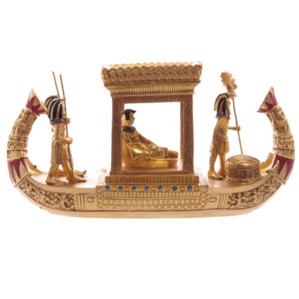Figura Egipto Bote Egipcio 4 Vaso Canopo Egipcio Dorado