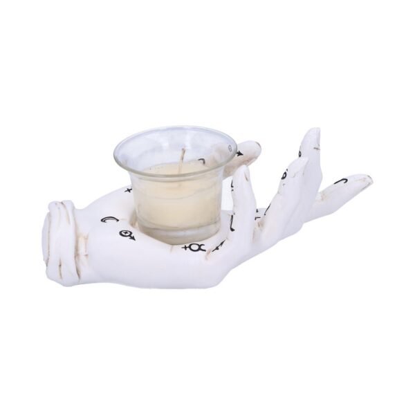 u5530t1-2 Portavelas de Quiromancia Blanco (18,3 cm)