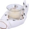 u5530t1-4 Portavelas de Quiromancia Blanco (18,3 cm)