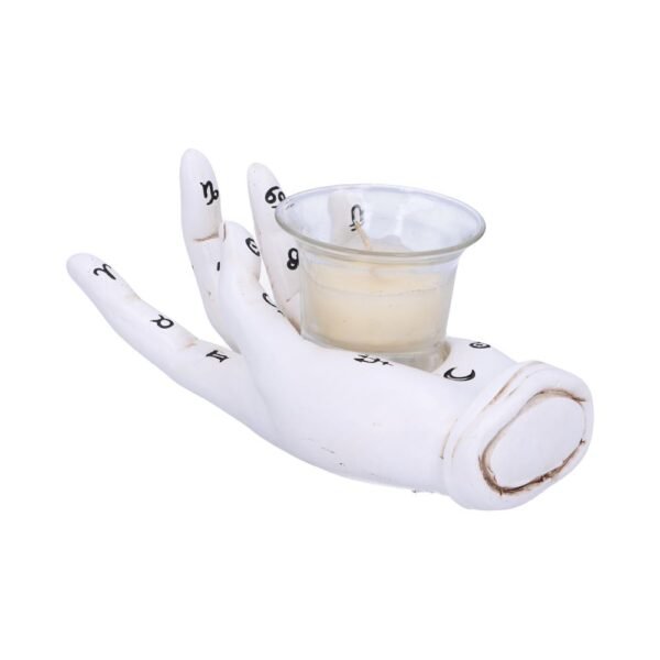 u5530t1 Portavelas de Quiromancia Blanco (18,3 cm)