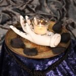 Portavelas de Quiromancia Blanco (18,3 cm)