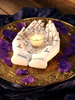 u5531t1-7 Portavelas Palmist’s Guide Blanco